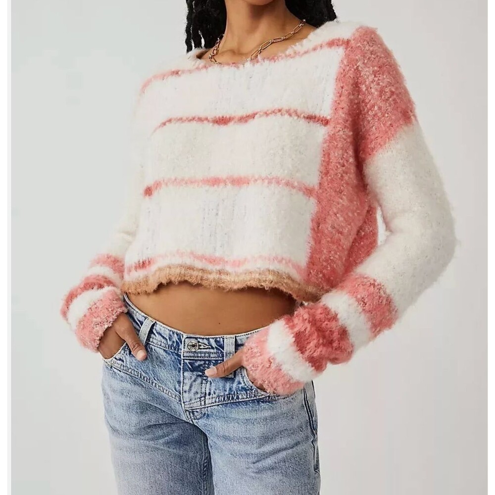 Free People Pull Emerson In Champagne Dream Comb Size Medium retail $148 NWT